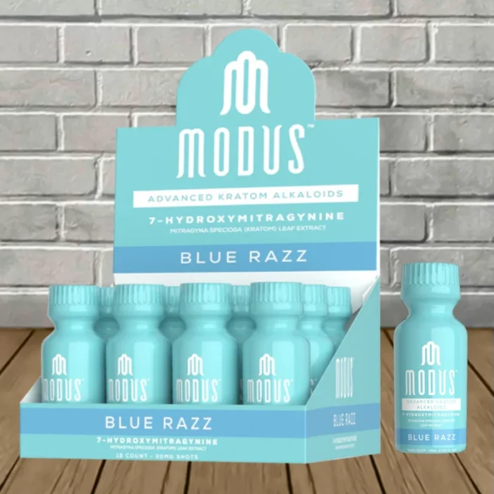 Modus 7 Hydroxy Kratom Extract Shots 30mg - Blue Razz -- 12ct BULK CASE Modus 7 Hydroxy Kratom Extract Shots 30mg - Blue Razz -- 12ct BULK CASE