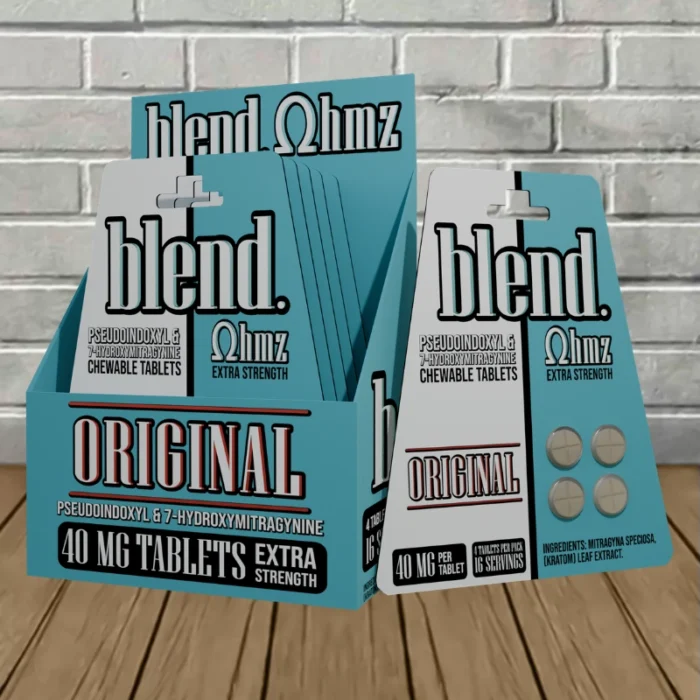 Blend Pseudo + 7-Hydroxy Tablets 40mg Pack - Original -- 5 X 4ct = 20 Tablets BULK CASE Blend Pseudo + 7-Hydroxy Tablets 40mg Pack - Original -- 5 X 4ct = 20 Tablets BULK CASE