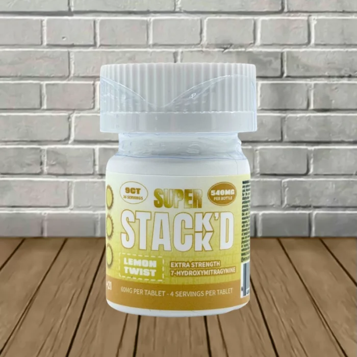 Super Stack'd 7-Hydroxy 60mg Jar-Lemon Twist -- 9ct Jar Super Stack'd 7-Hydroxy 60mg Jar-Lemon Twist -- 9ct Jar
