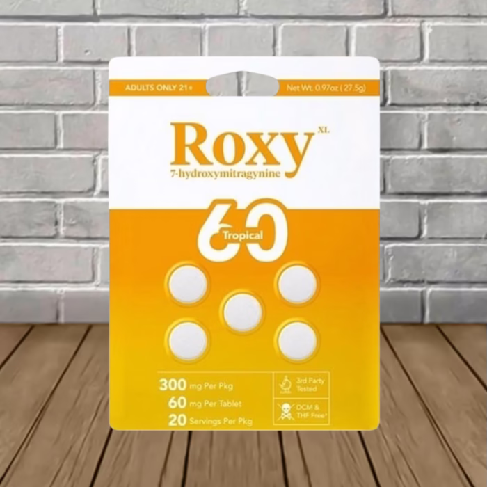 Roxy-XL-7-hydroxymitragynine-Tablets-60mg-Tropical-5ct-Single-Blister-Pack Roxy-XL-7-hydroxymitragynine-Tablets-60mg-Tropical-5ct-Single-Blister-Pack