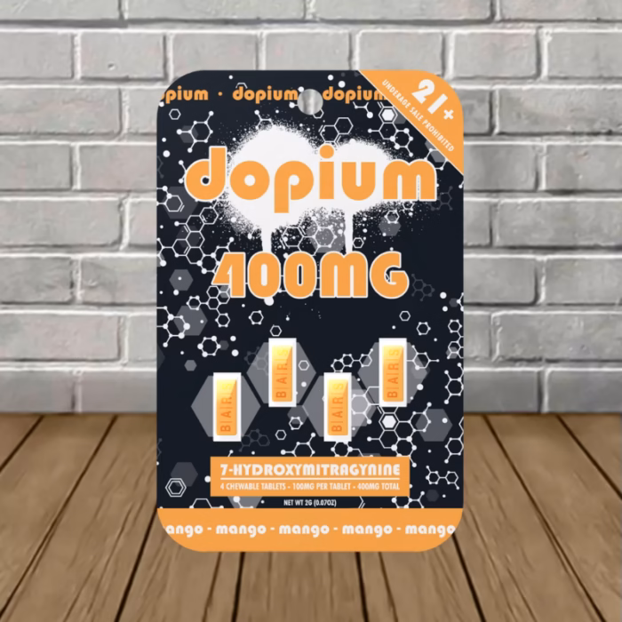 Dopium-7-Hydroxy-Chewable-Tablets-400mg-Mango-4ct-Blister-Pack- Dopium-7-Hydroxy-Chewable-Tablets-400mg-Mango-4ct-Blister-Pack-