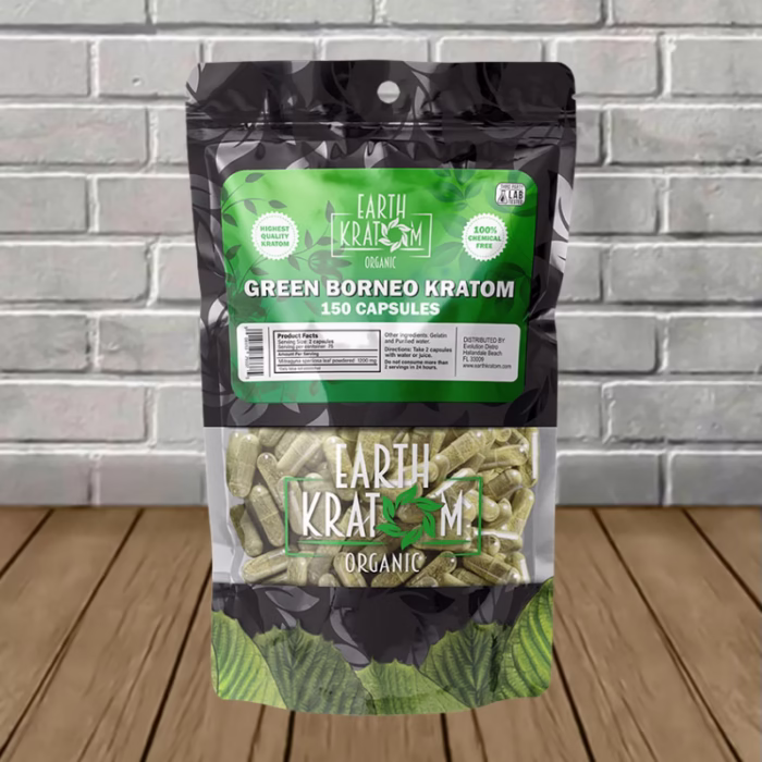Earth-Kratom-Green-Borneo-Capsules-150ct Earth-Kratom-Green-Borneo-Capsules-150ct