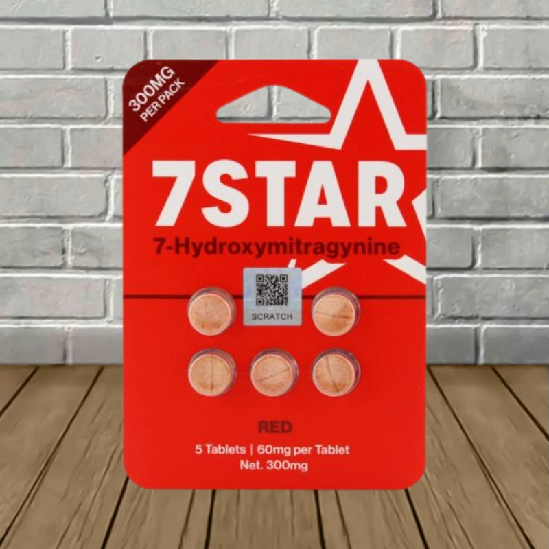 7 Star 7-Hydroxy Tablets 300mg-Red -- 5ct Blister Pack