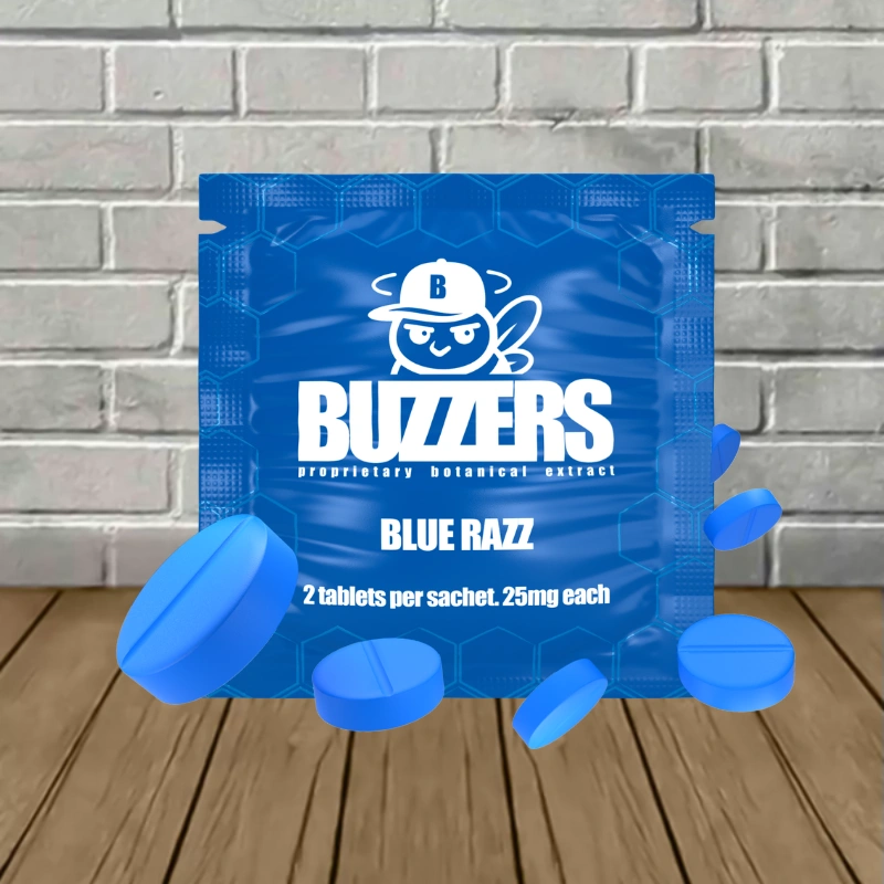 Buzzers Proprietary Botanical Extract 50mg-Blue Razz -- 2ct SIngle Pack