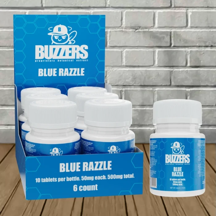 Buzzers Proprietary Botanical Extract 50mg - Blue Razz Bulk Case Buzzers Proprietary Botanical Extract 50mg - Blue Razz Bulk Case
