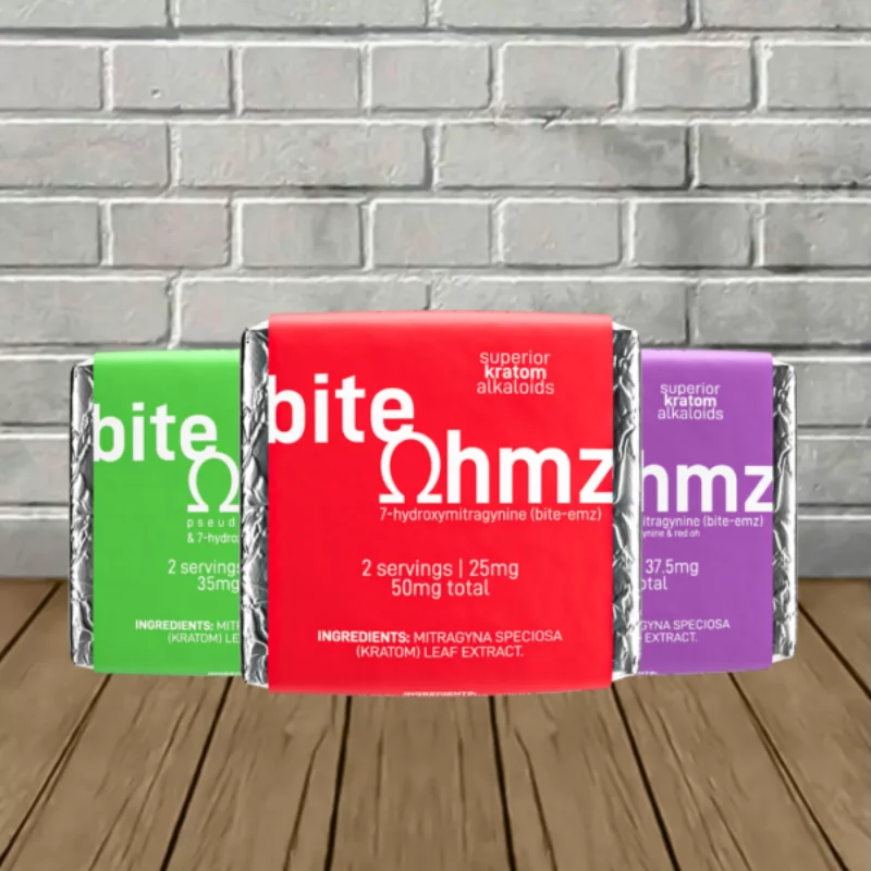Bite Ohmz 7-Hydroxy Infused Chocolate Squares | 3 Pack