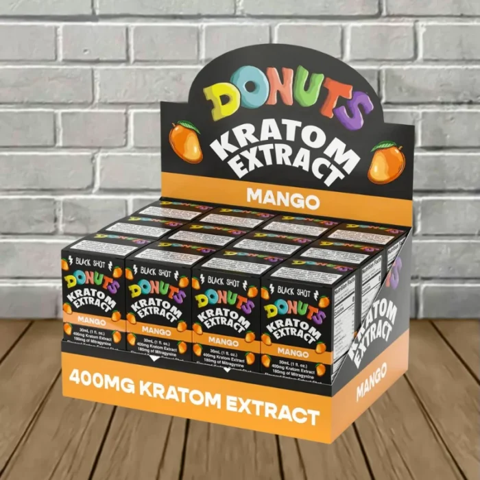 Donuts-Mango-Black-400mg-Shot-12-ct-Display-of-400mg-Bottles Donuts-Mango-Black-400mg-Shot-12-ct-Display-of-400mg-Bottles