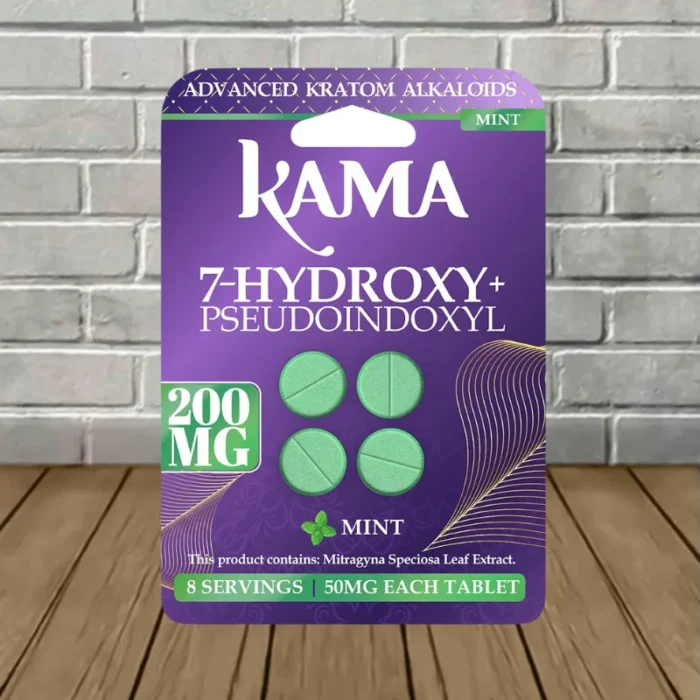 Kama-7-Hydroxy-Psuedo-Tablets-200mg-Mint-4ct-Single-Blister-Pack Kama-7-Hydroxy-Psuedo-Tablets-200mg-Mint-4ct-Single-Blister-Pack