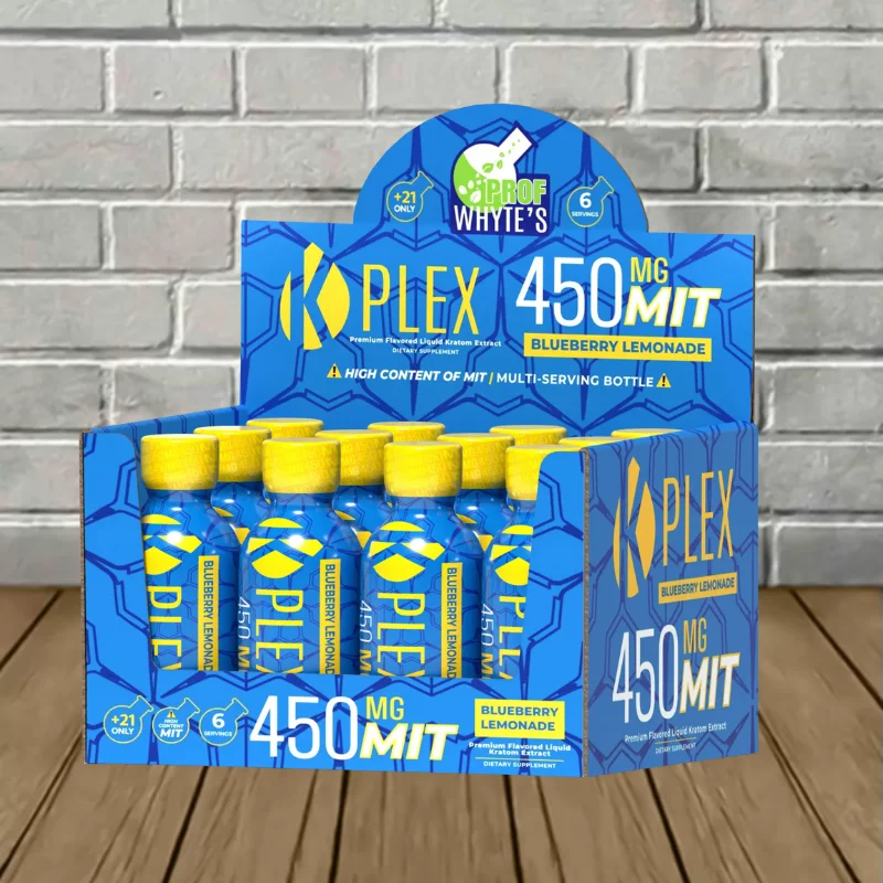 Prof Whytes K-Plex Liquid Kratom Extract Shot 450mg Full Case 12ct