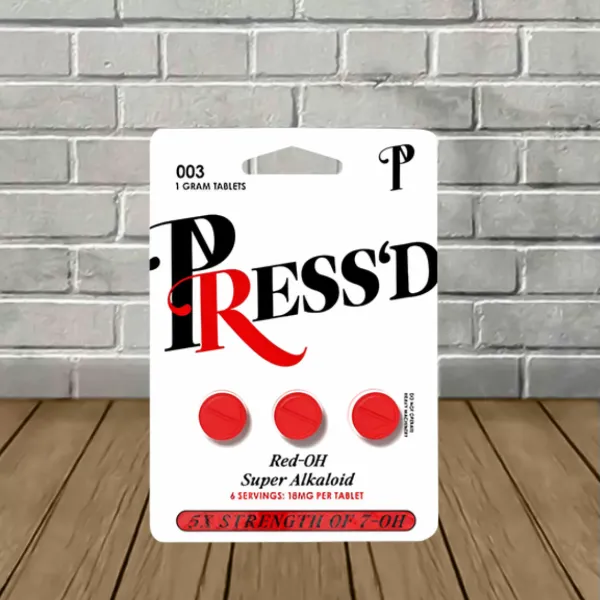 Press'd Red OH Super Alkaloid 5X 7OH Tablets 3ct
