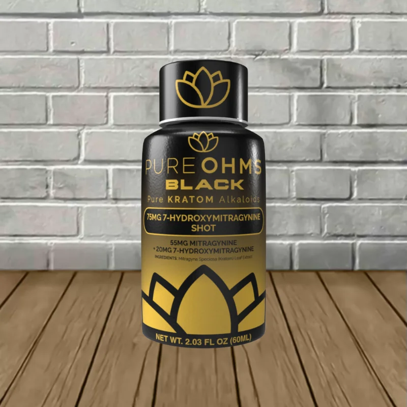 Pure Ohms Black 7-Hydroxymitragynine Liquid Extract Shot 2oz -- DISCONTINUED