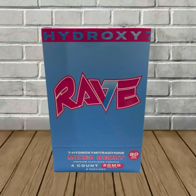 Rave Kratom 7-Hydroxy Extract Tablets Full Case 10ct