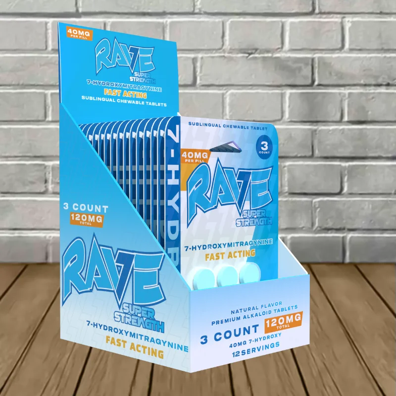 Rave Super Strength 7-Hydroxymitragynine Extract Tablets Full Case