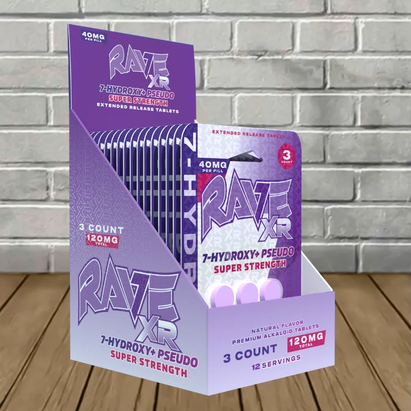 Rave XR 7-Hydroxy + Pseudo Super Strength Tablets Full Case