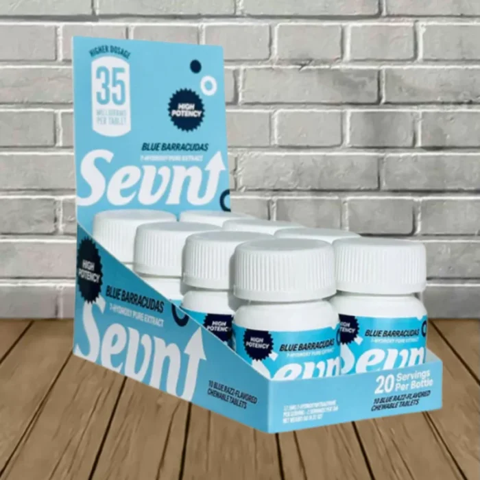 Sevn-7-Hydroxy-35mg-BULK-CASE-DEAL-Blue-Barracudas-Blue-Razz-8-Jar-Display Sevn-7-Hydroxy-35mg-BULK-CASE-DEAL-Blue-Barracudas-Blue-Razz-8-Jar-Display