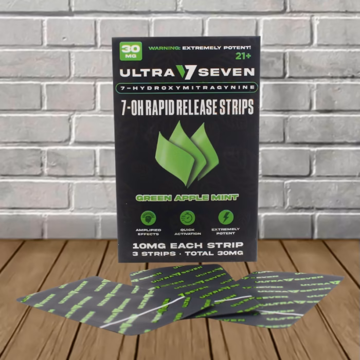 Ultra-Seven-7OH-Rapid-Release-Strips-30mg-Green-Apple-Mint-3ct