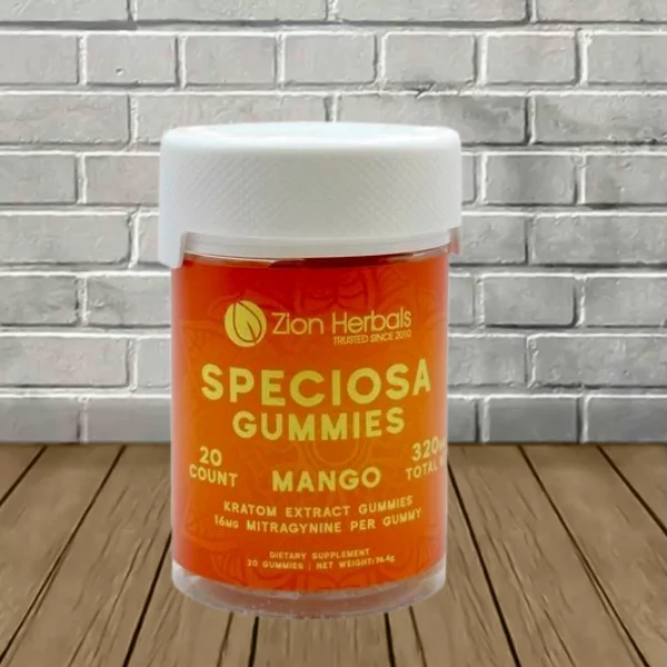 Zion Herbals Kratom Extract Speciosa Gummies 320mg