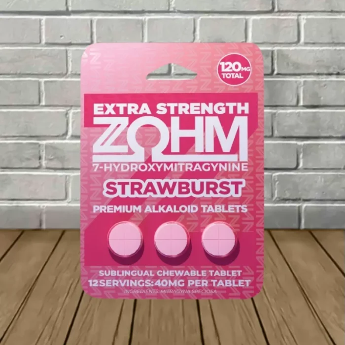 Zohm-7-Hydroxymitragynine-Extra-Strength-Alkaloid-Tablets-40mg-Strawburst-3ct-Single-Pack Zohm-7-Hydroxymitragynine-Extra-Strength-Alkaloid-Tablets-40mg-Strawburst-3ct-Single-Pack