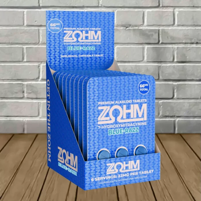 Zohm-7-Hydroxymitragynine-Extract-Tablets-Full-Case-10ct-Blue-Razz Zohm-7-Hydroxymitragynine-Extract-Tablets-Full-Case-10ct-Blue-Razz