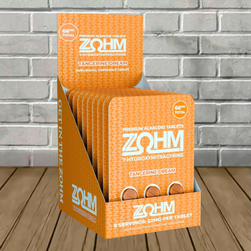 Zohm 7-Hydroxymitragynine Extract Tablets Full Case 10ct
