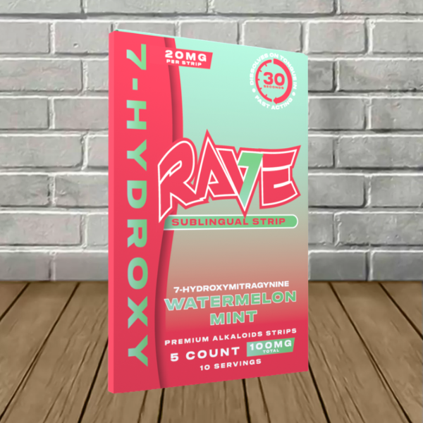 Rave 7-Hydroxy Sublingual Strips - 100mg