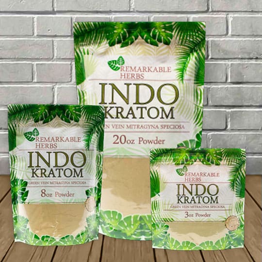 Remarkable Herbs INDO Kratom Powder Green Vein