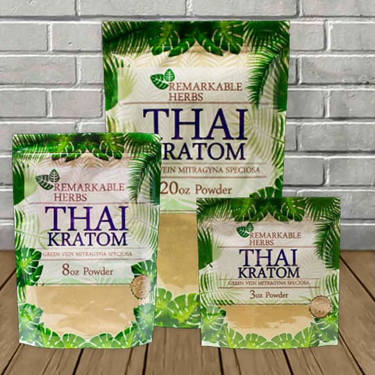 Remarkable Herbs THAI Kratom Powder Green Vein