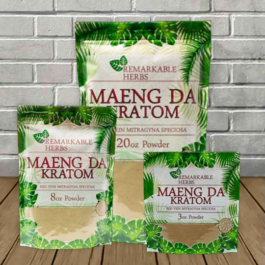 Remarkable Herbs MAENG DA Kratom Powder Red Vein