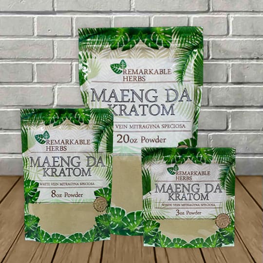 Remarkable Herbs Maeng Da Kratom Powder -- White Vein
