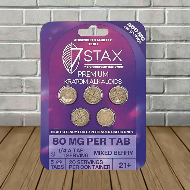7Stax-7-hydroxymitragynine-and-Mitragynine-Tablets-80mg-Mixed-Berry-5ct