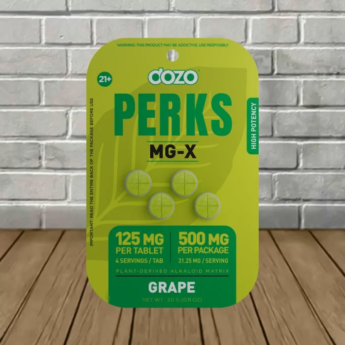 Dozo Perks MGX Plant Alkoid Matrix 125mg - Grape -- 4ct Blister Pack Dozo Perks MGX Plant Alkoid Matrix 125mg - Grape -- 4ct Blister Pack