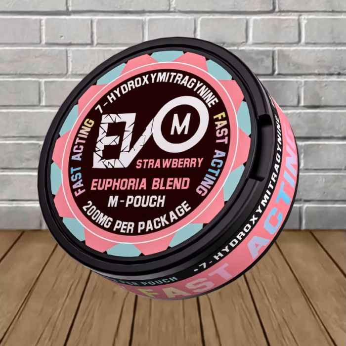 Evo-7Hydroxy-Fast-Acting-Blend-Pouches-Euphoria-Strawberry-50mg-4ct-Single-Can