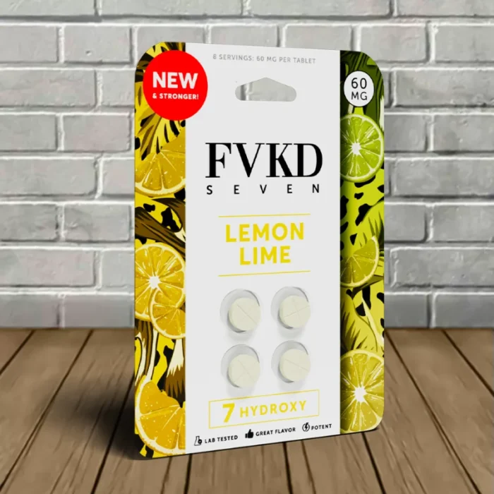 FVKD Seven 7-Hydroxy High Potency 240mg 4ct - Lemon Lime -- Single 4ct Blister Pack