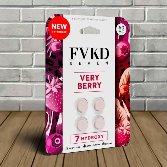 FVKD-Seven-7-Hydroxy-High-Potency-240mg-4ct-Very-Berry-Single-4ct-Blister-Pack FVKD Seven 7-Hydroxy High Potency 240mg 4ct - Very Berry -- Single 4ct Blister Pack
