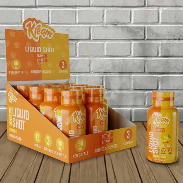 Kream-7-Hydroxy-Bottle-Bulk-Case-Deal-Active-Citrus-12-Bottle-DISPLAY-7-HydroxyPseudo-90mg Kream 7-Hydroxy Bottle Bulk Case Deal - Active -- Citrus 12 Bottle DISPLAY --7-Hydroxy+Pseudo (90mg)
