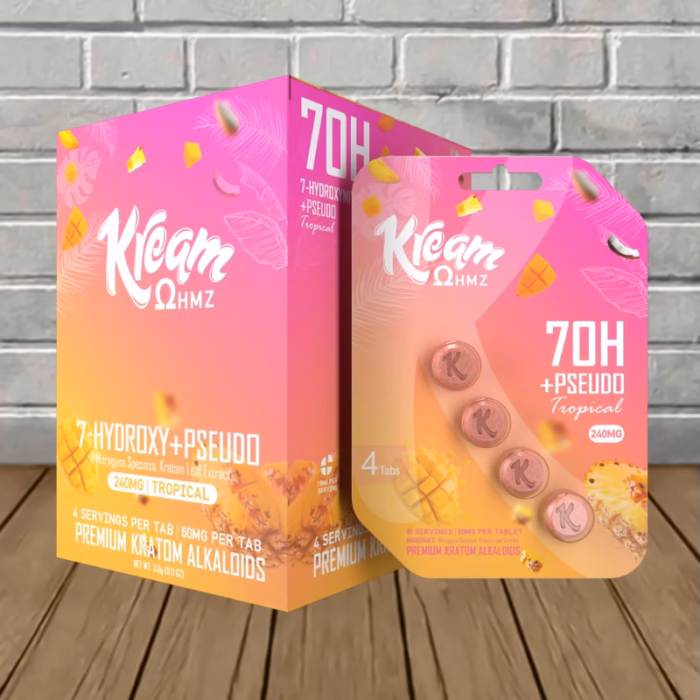 Kream-Ohmz-7OH-Pseudo-240mg-Tropical-4ct-X-10-40-Tablets-BULK-CASE-DEAL