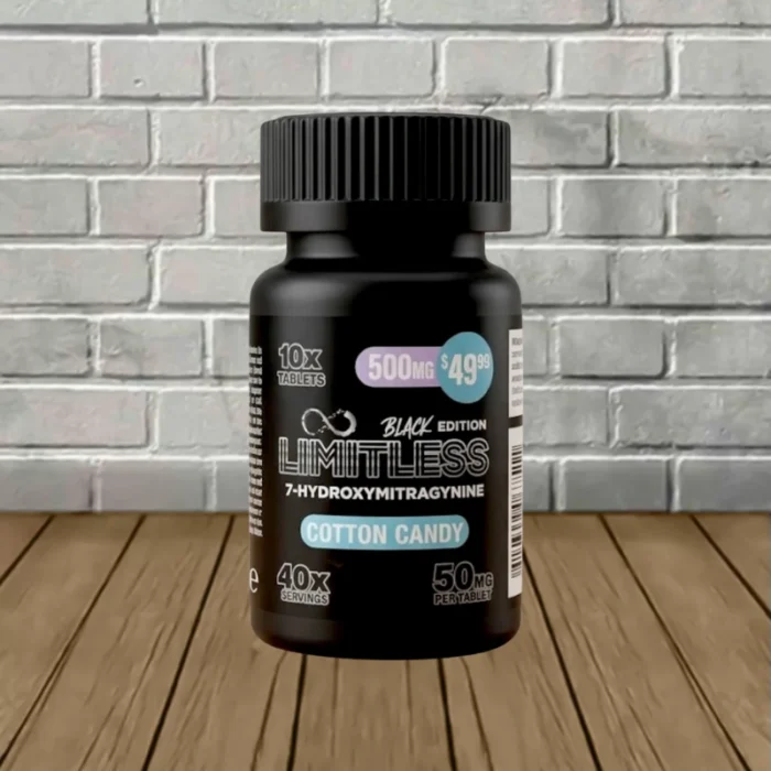 Limitless Black Edition 7-OH Tablets 50mg - Cotton Candy Limitless Black Edition 7-OH Tablets 50mg - Cotton Candy