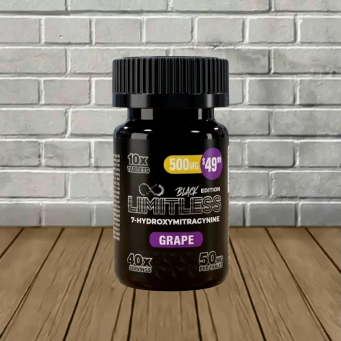 Limitless Black Edition 7-OH Tablets 50mg - Grape Limitless Black Edition 7-OH Tablets 50mg - Grape