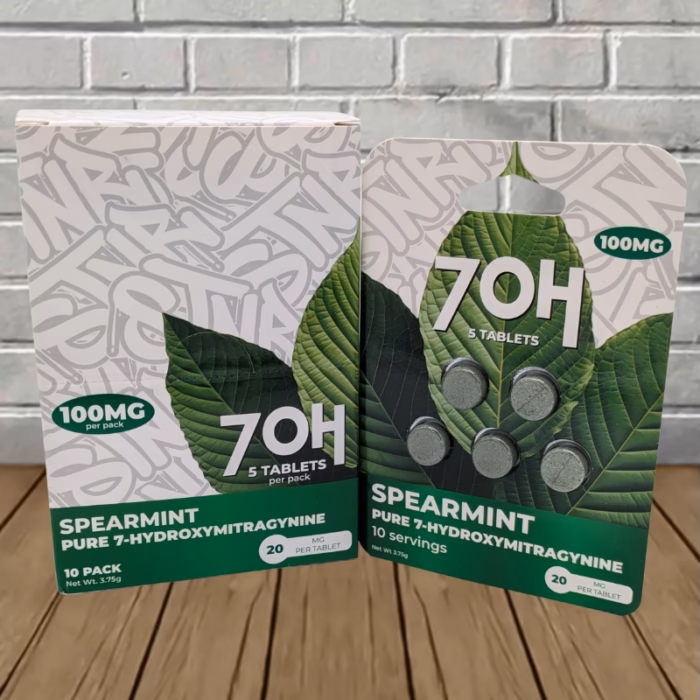 STNR-7OH-Pure-7-Hydroxy-Tablets-100mg-Spearmint-5ct-X-10-50-Tablets-BULK-CASE