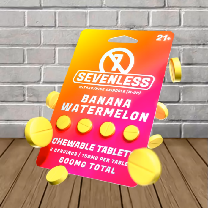 Sevenless-Mitragynine-Oxindole-Tablets-600mg-Banana-Watermelon-4ct-Single-Blister-1 Sevenless-Mitragynine-Oxindole-Tablets-600mg-Banana-Watermelon-4ct-Single-Blister-1