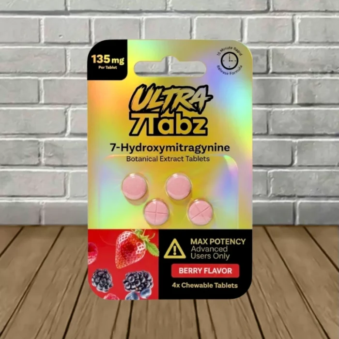 7Tabz Ultra Strength 7-Hydroxy Tablets 135mg - Berry -- 4ct Blister Pack 7Tabz Ultra Strength 7-Hydroxy Tablets 135mg - Berry -- 4ct Blister Pack