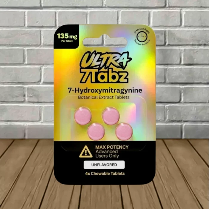 7Tabz Ultra Strength 7-Hydroxy Tablets 135mg - Unflavored -- 4ct Blister Pack 7Tabz Ultra Strength 7-Hydroxy Tablets 135mg - Unflavored -- 4ct Blister Pack