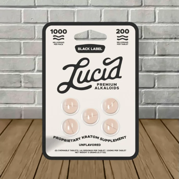 Lucid Black Label Proprietary Kratom Tablets 1000mg - Unflavored -- 5ct Blister Pack Lucid Black Label Proprietary Kratom Tablets 1000mg - Unflavored -- 5ct Blister Pack