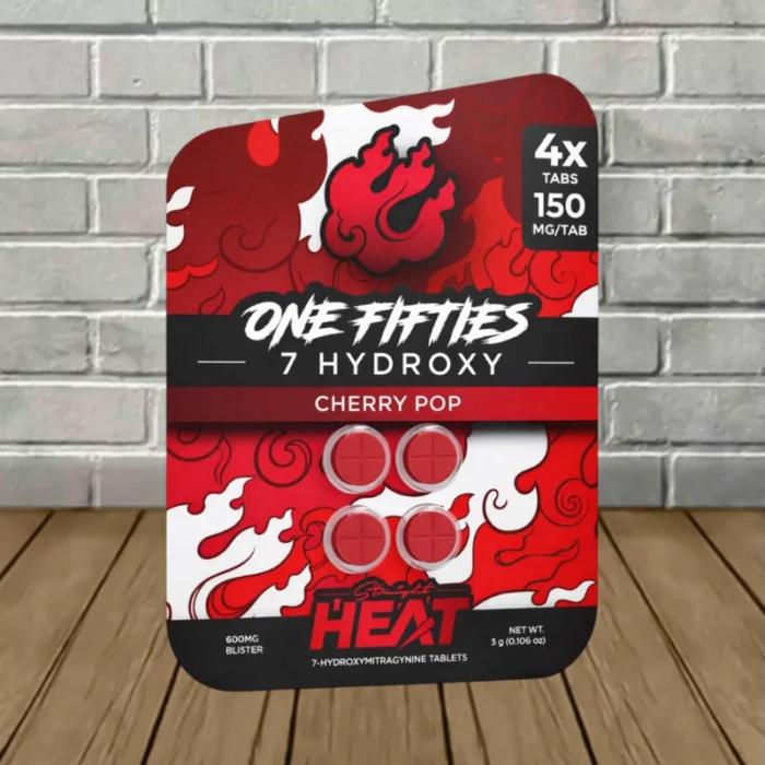 Straight Heat One Fifties 7-Hydroxy Tablets 600mg - Cherry Pop -- 4ct Blister Pack Straight Heat One Fifties 7-Hydroxy Tablets 600mg - Cherry Pop -- 4ct Blister Pack