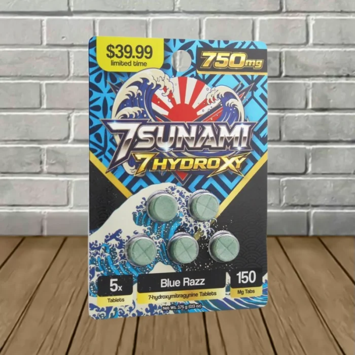 7Sunami 7-Hydroxy Tablets 750mg-Blue Razz -- 5ct Blister Pack 7Sunami 7-Hydroxy Tablets 750mg-Blue Razz -- 5ct Blister Pack