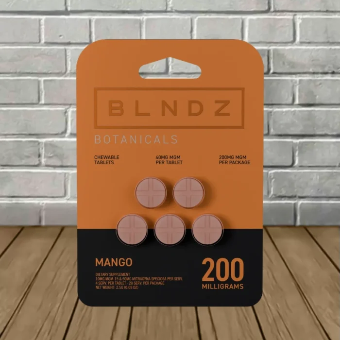 BLNDZ Botanicals MGM-15 + MIT Tablets 50mg - Mango -- 5ct Blister Pack BLNDZ Botanicals MGM-15 + MIT Tablets 50mg - Mango -- 5ct Blister Pack