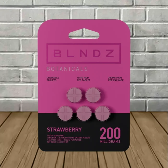 BLNDZ Botanicals MGM-15 + MIT Tablets 50mg - Strawberry -- 5ct Blister Pack BLNDZ Botanicals MGM-15 + MIT Tablets 50mg - Strawberry -- 5ct Blister Pack