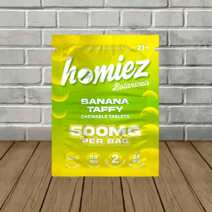 Homiez Proprietary Botanical Blend Tablets 500mg - Banana Taffy -- 5ct Single Pack Homiez Proprietary Botanical Blend Tablets 500mg - Banana Taffy -- 5ct Single Pack