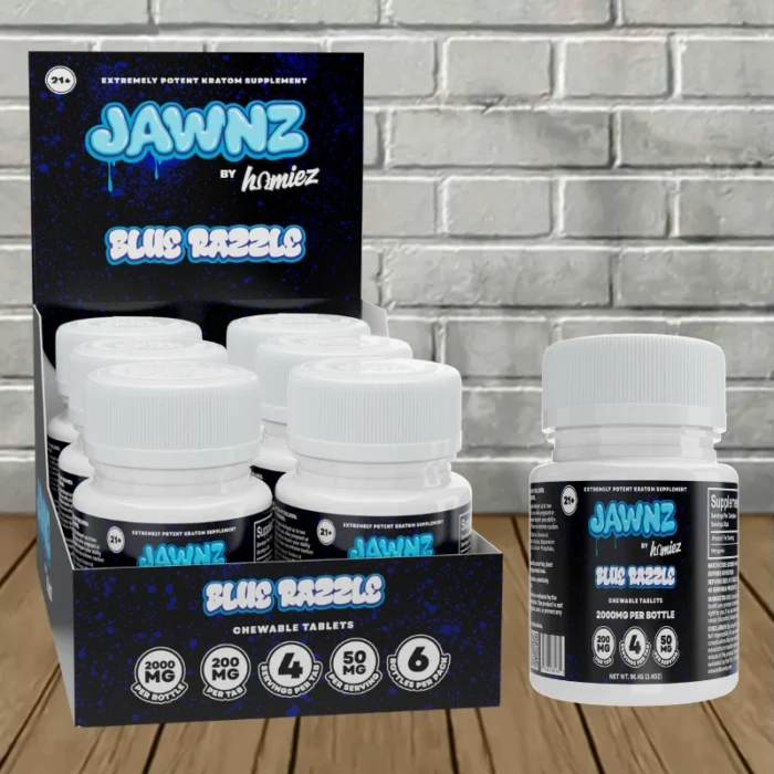 Jawnz by Homiez - Blue Razzle -- 10ct x 6 = 60 Tablets BULK CASE Jawnz by Homiez - Blue Razzle -- 10ct x 6 = 60 Tablets BULK CASE