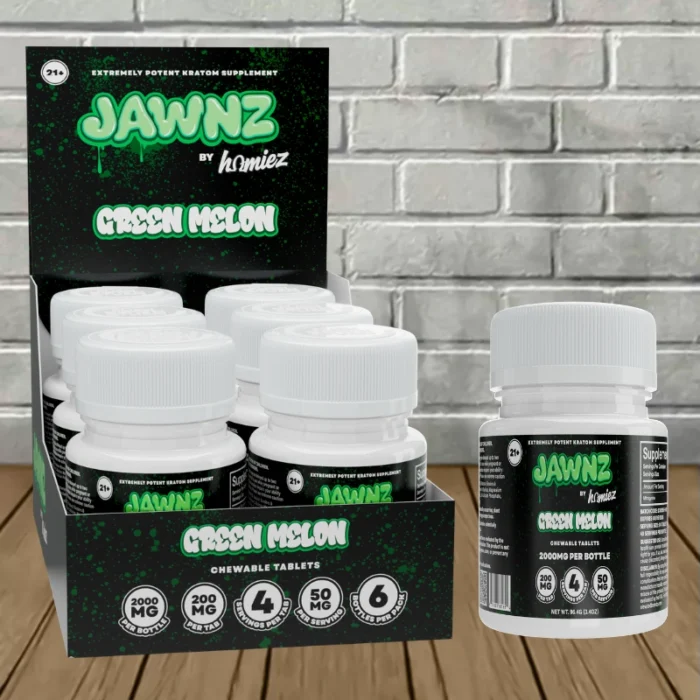 Jawnz by Homiez - Green Melon -- 10ct x 6 = 60 Tablets BULK CASE Jawnz by Homiez - Green Melon -- 10ct x 6 = 60 Tablets BULK CASE